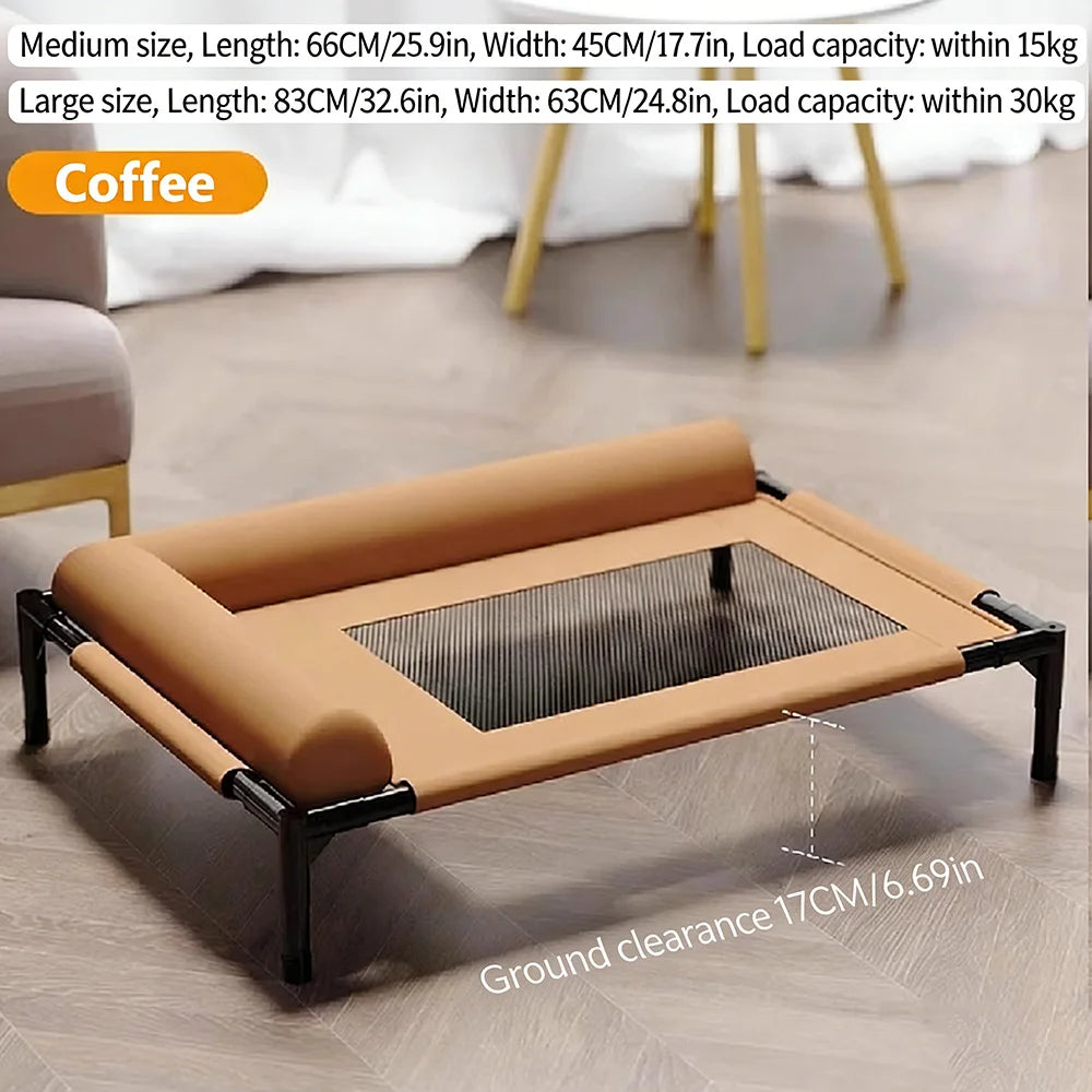 Raised Mesh Medium Large Cat Dog Off-the-ground Pet Bed Removable and Washable Breathable Pet Sofa Moisture-proof with Pillow