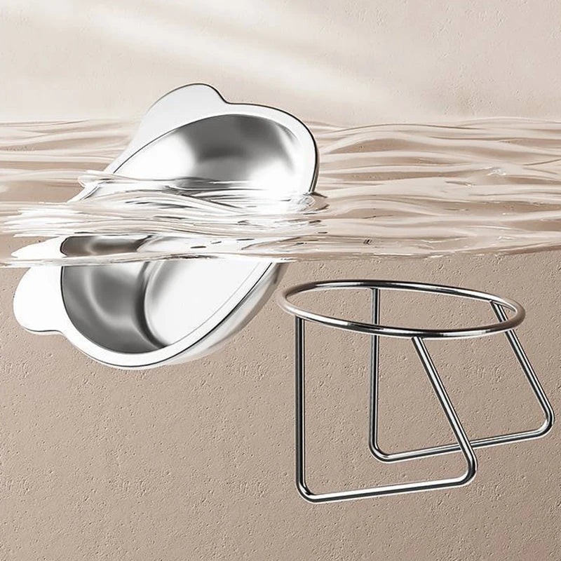 Tilted Cat Bowl Stainless Steel Cat Food Bowls with Metal Stand Food and Water Dish for Cats Kitten Puppies Feeders Cat Supplies