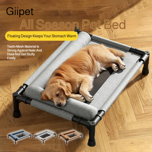 Raised Mesh Medium Large Cat Dog Off-the-ground Pet Bed Removable and Washable Breathable Pet Sofa Moisture-proof with Pillow